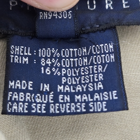 Ralph Lauren Blue Label Vintage Canvas Cotton Jacket Corduroy Collar size Small - Picture 14 of 16